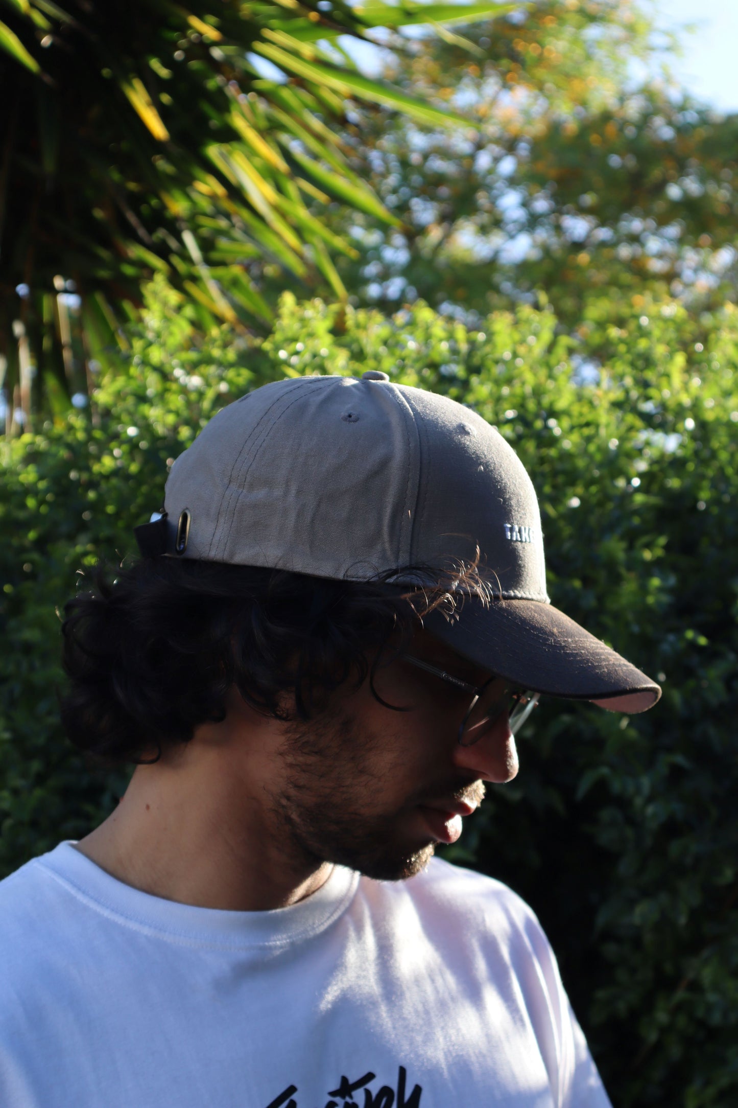TAKE IT EASY oilskin cap (Grey & Brown combo)