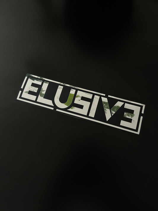 Elusive Chrome on Black Slap Sticker