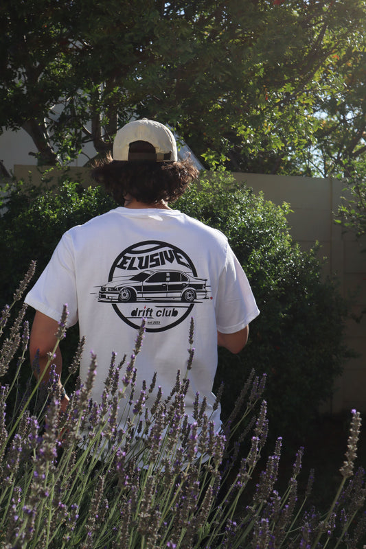Elusive Drift Club Premium White Tee