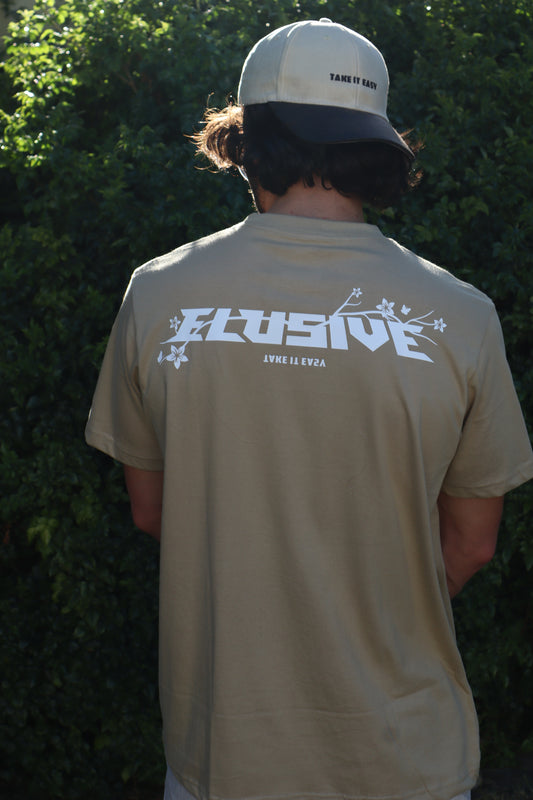 'TAKE IT EASY' Premium Beige Tee